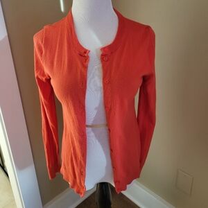 Sz. S JCrew Orange Cardigan